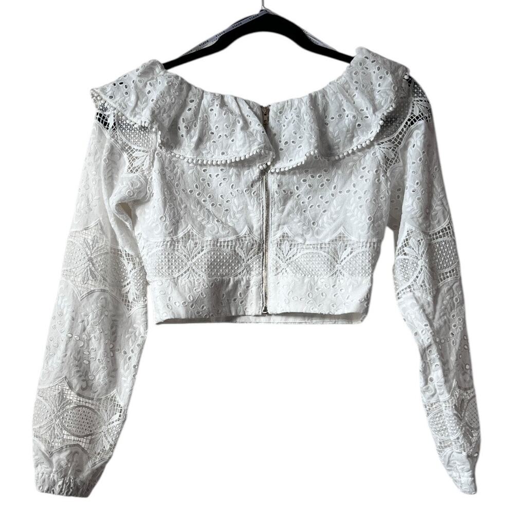 Sofia The Label Amore Lace Crop Top Size 6 - Picture 3 of 10